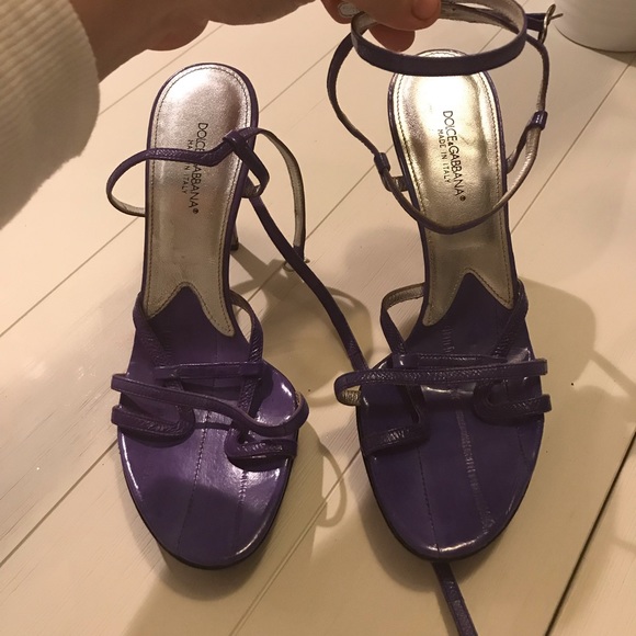 purple dolce and gabbana shoes